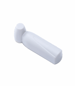 photographie d'un badge antivol élongé "pencil" blanc.