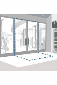 image d'illustration de la zone d'effet du portique invisible door loop