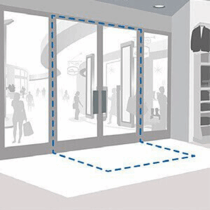 image d'illustration de la zone d'effet du portique invisible door loop