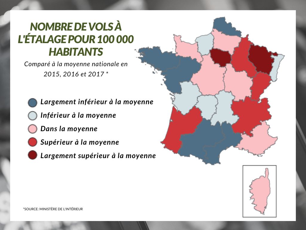 carte vols en France