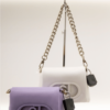 Sac de luxe blanc et violet avec cadenas antivol