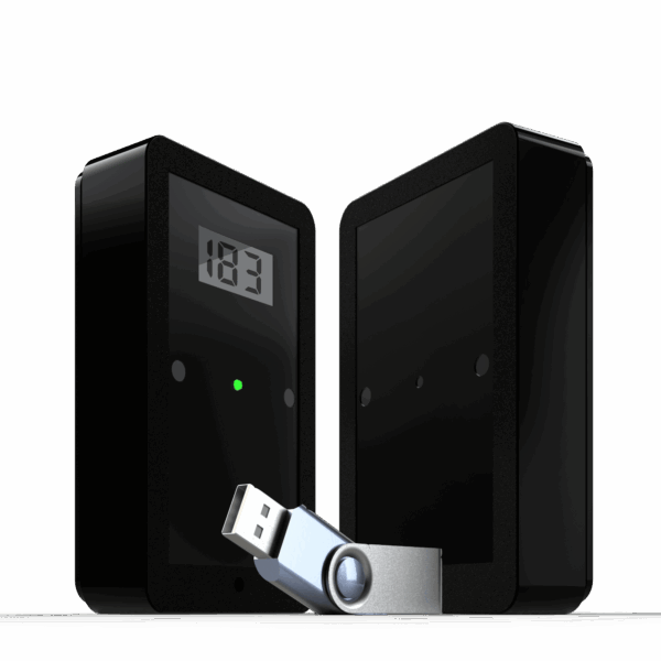photographie du compteur de passage bi-directionnel avec une clé USB.
