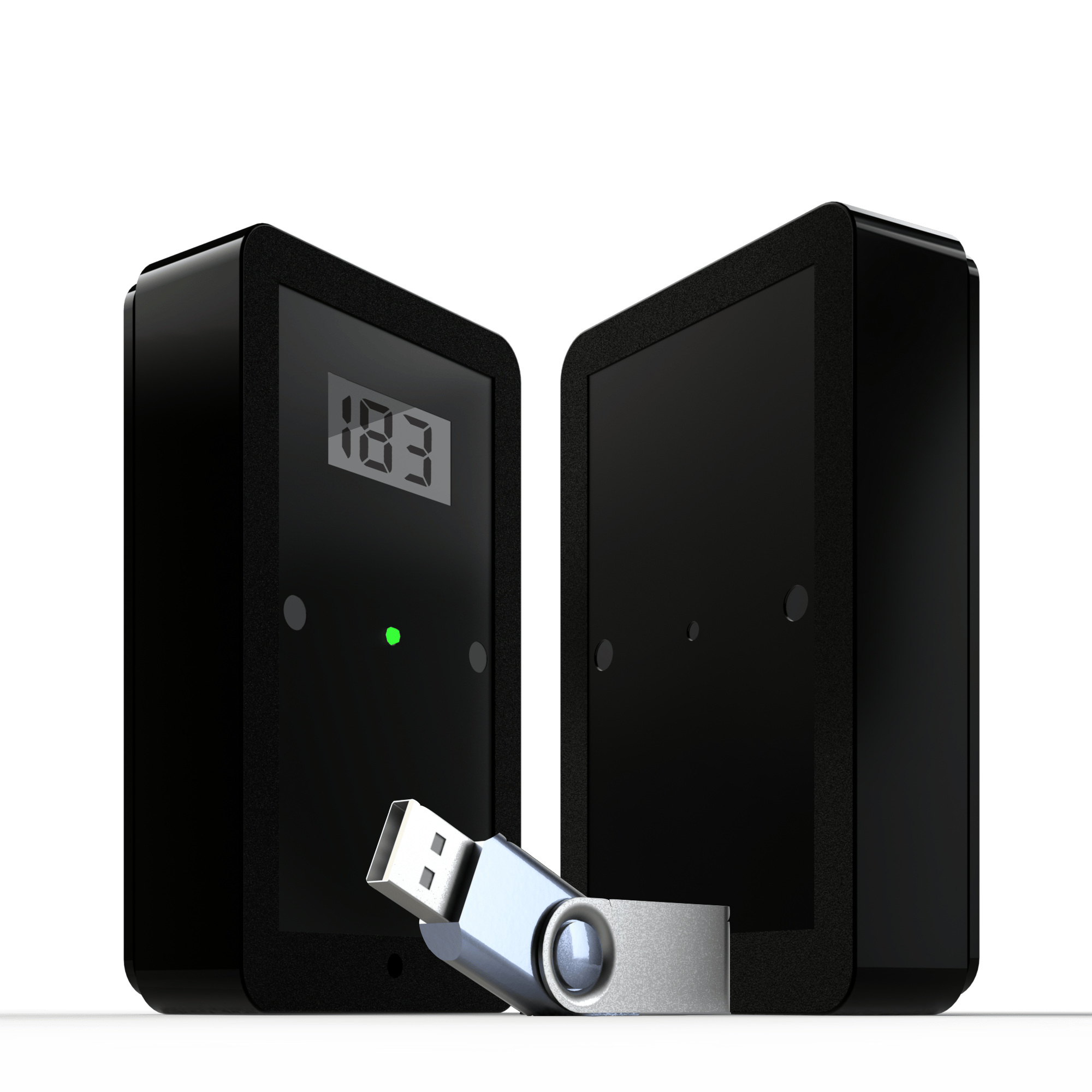 photographie du compteur de passage bi-directionnel avec une clé USB.