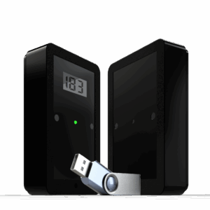 photographie du compteur de passage bi-directionnel avec une clé USB.