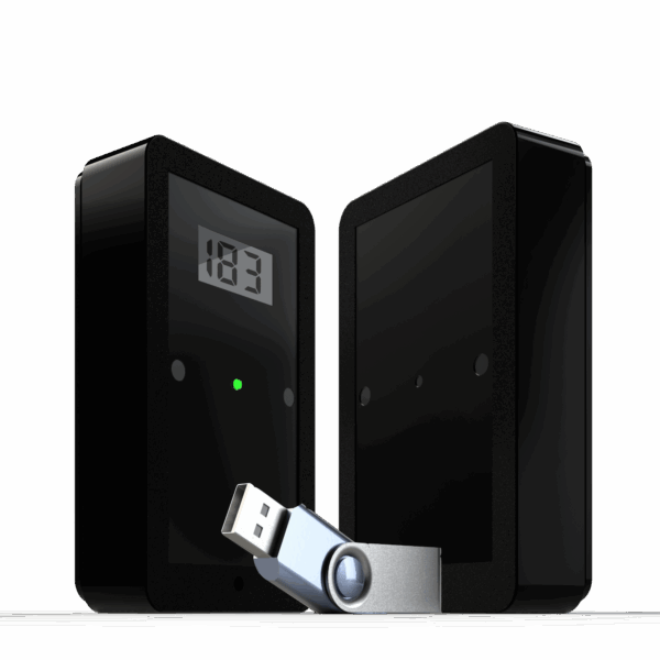 photographie du compteur de passage bi-directionnel avec une clé USB.