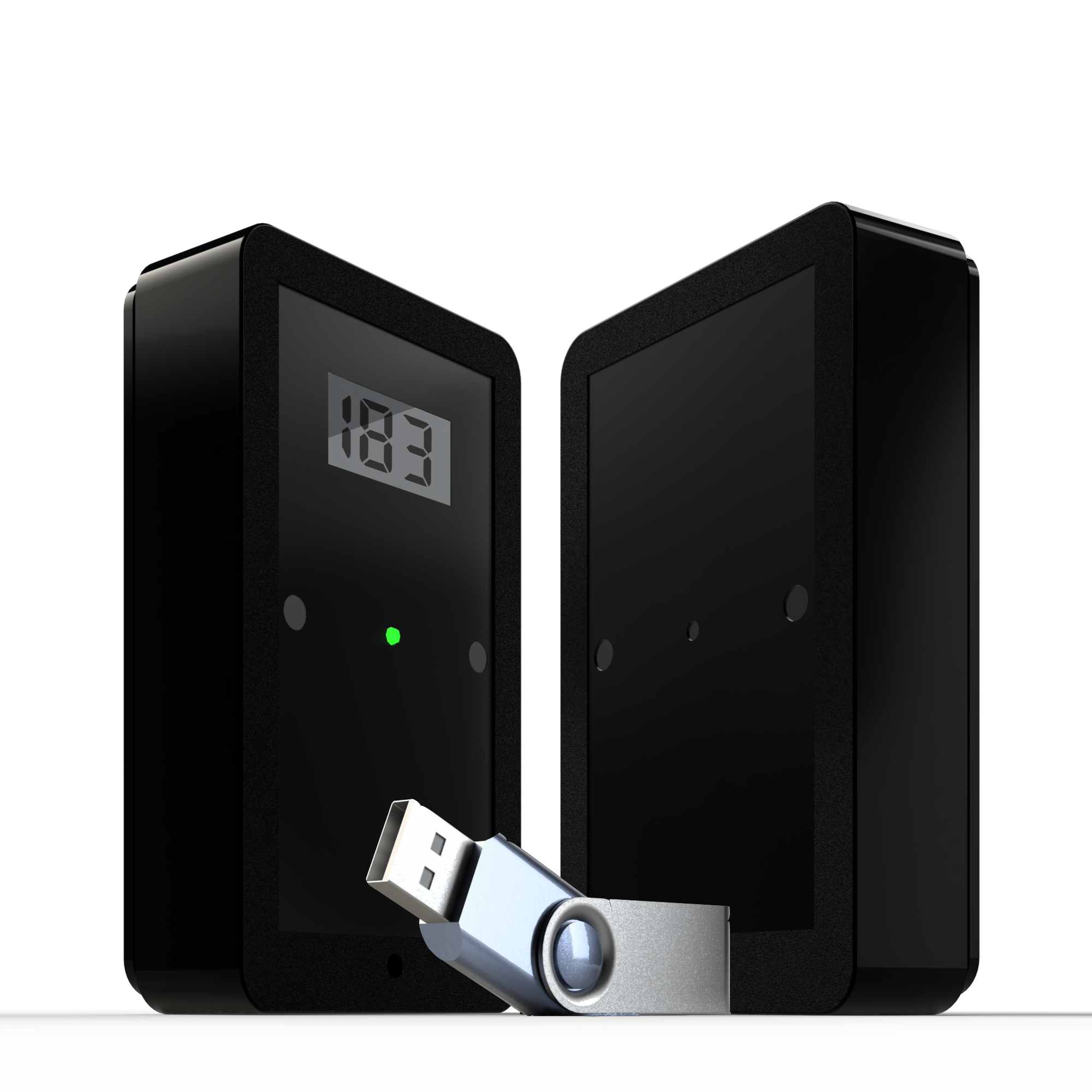 photographie du compteur de passage bi-directionnel avec une clé USB.