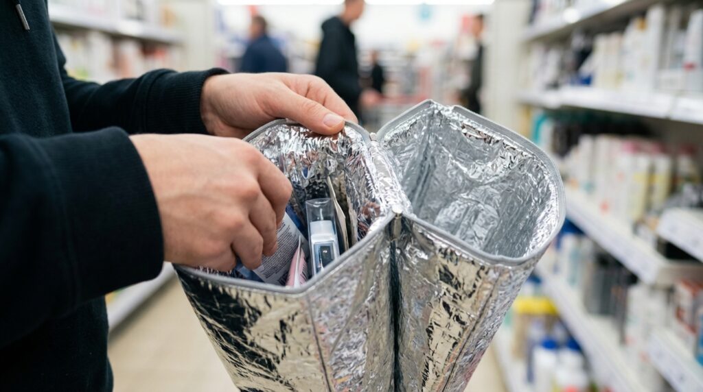 découvrez les techniques de vol à l'étalage et comprenez le fonctionnement du sac double d'aluminium, utilisé pour dissimuler des objets en toute discrétion.