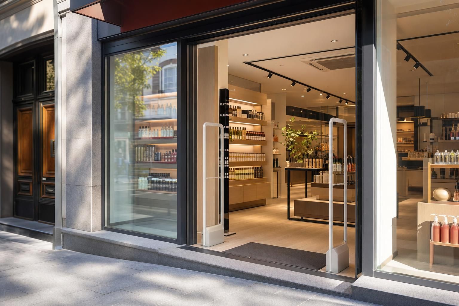 Quel portique antivol pour un commerce de centre-ville à faible largeur de vitrine