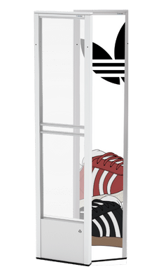 2 portiques antivol magasin adidas